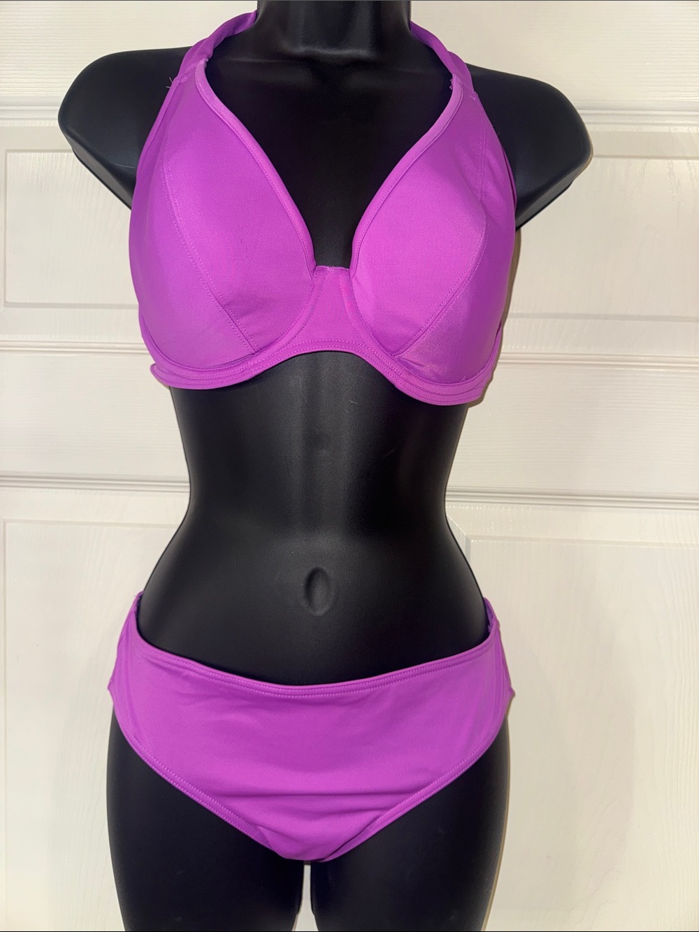 FREYA Purple Underwire Halter Bikini Set
